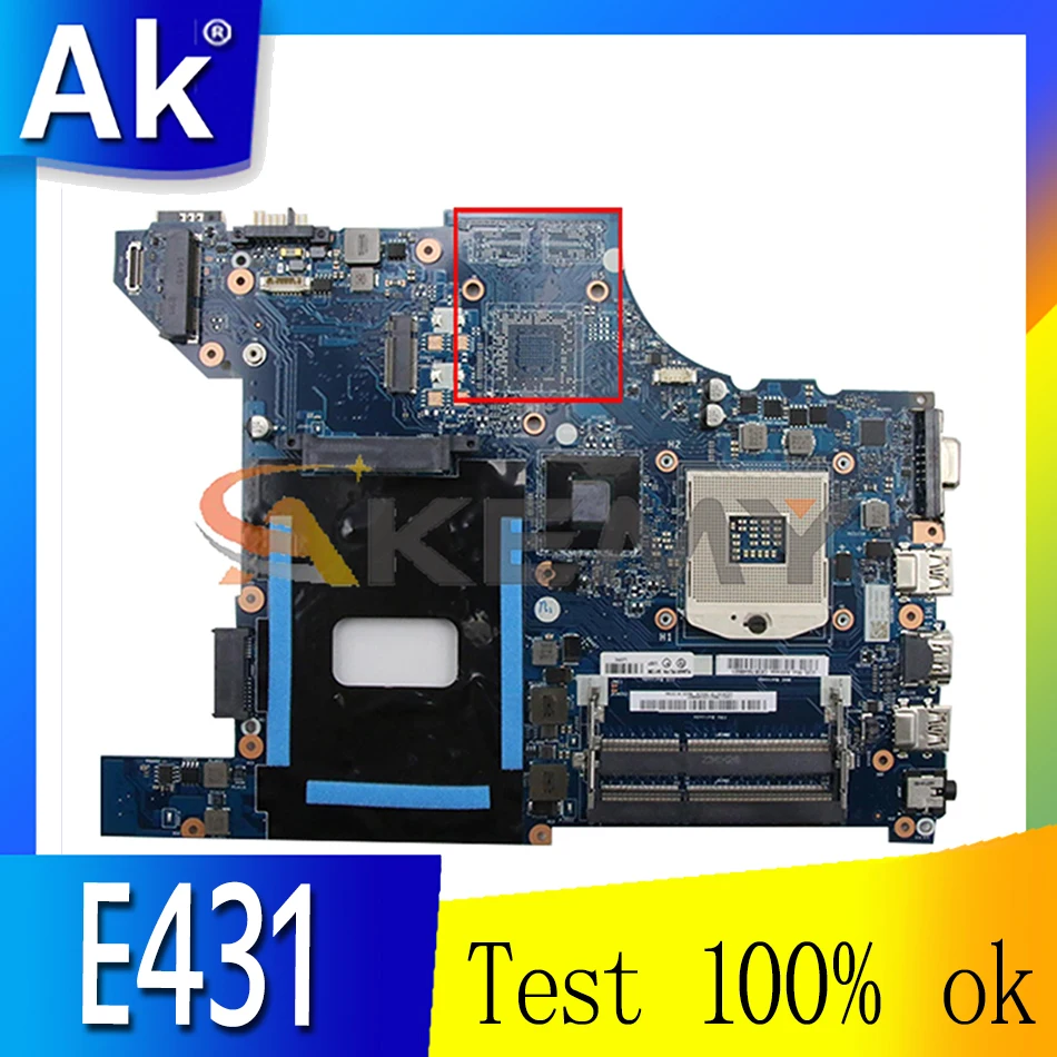 Akemy VILE1 NM-A043 Motherboard For Lenovo ThinkPad E431 Laptop Motherboard PGA989 HM77 DDR3 100% Test Work