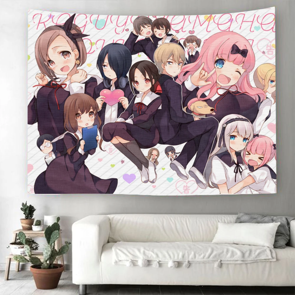 

Комиксный настенный гобелен Miss Huiye с надписью «хочет я признаться», настенный гобелен с рисунком из аниме, красивый и мягкий домашний декор, ...