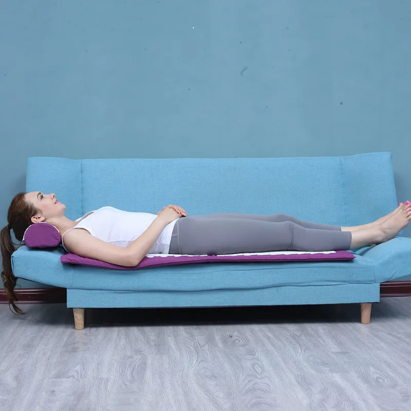 Толстый акупрессурный Коврик для йоги KoKossi подушка снятия боли в шее спине ногах