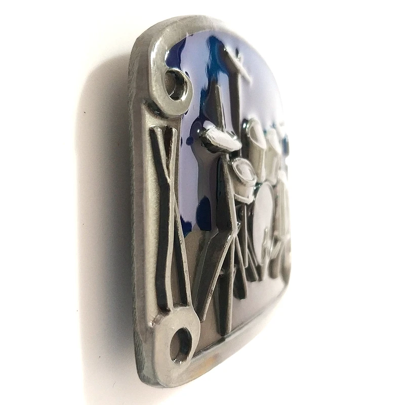 3D рок музыки Стиль ремень для барабана с декоративной металлической пряжкой и