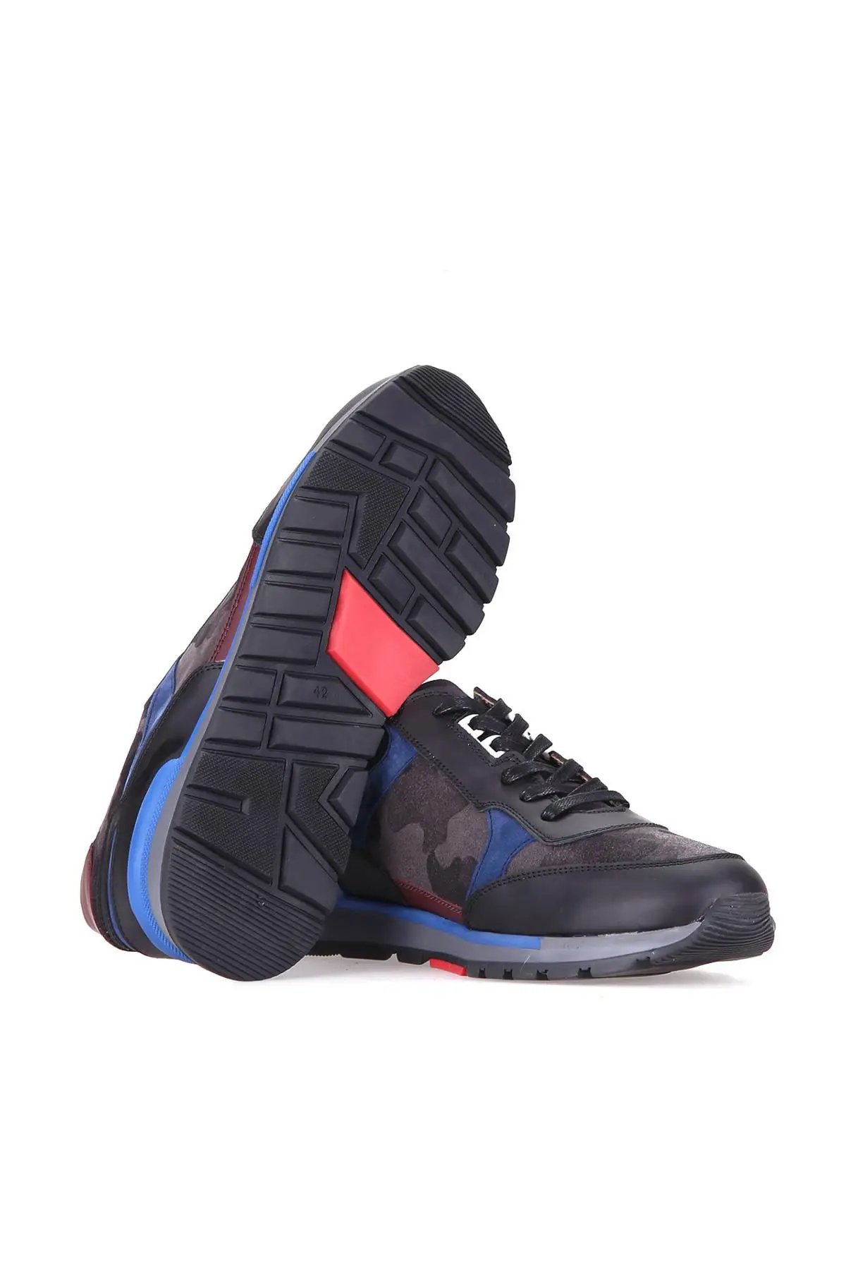 Derimod натуральная кожа Антрацит мужские кроссовки | Обувь