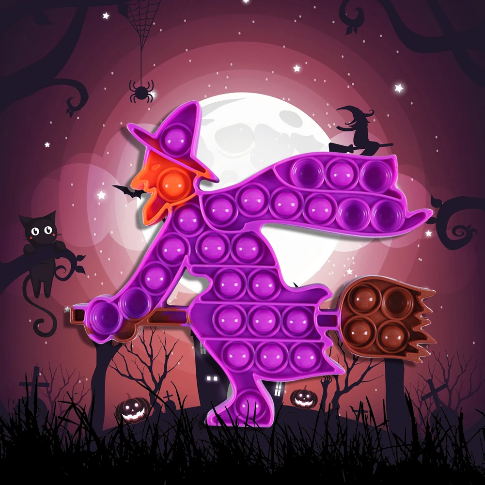 Helloween Witch силиконовая пузырьковая Подушка с регулировкой яркости для детей и
