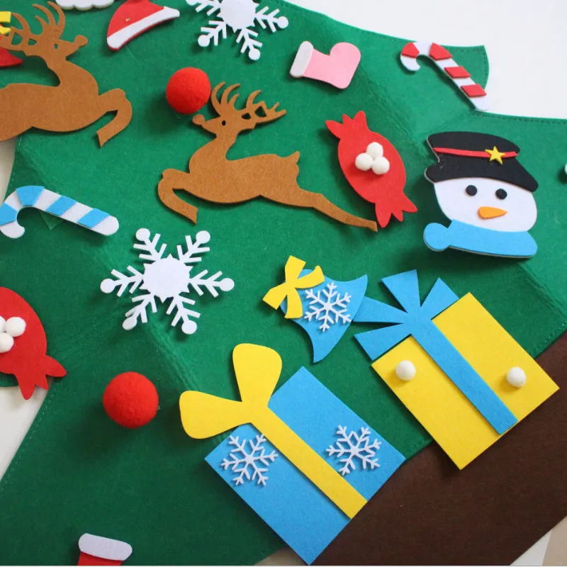 Новые рождественские украшения DIY Войлок Рождественская елка и Новогодние
