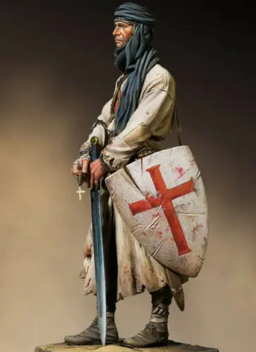 Масштаб 1/18 Неокрашенная фигурка из смолы коллекционная воина Монка крестомера |