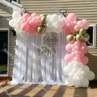 120 шт макарон детские розовые воздушные шары гирлянда комплект свадебные украшения матовый белый хром золотой шар арка детский душ декор на день рождения