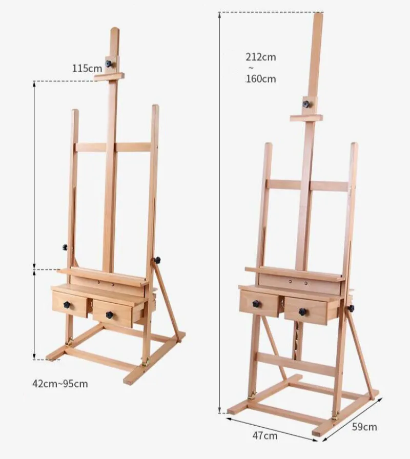 Мольберт с ящиком Chevalet En Bois Artist Oil Акварельная Раскрашенная подставка мольберт Stand Atril Madera художественные принадлежности для художника