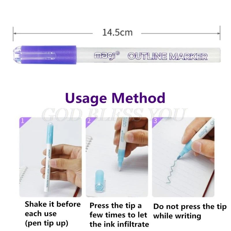 

8Pcs Self-outline Metallic Markers Double Line Pen BuIIet JournaI Pens & Colored Permanent Marker Pens for Kids Adults Amateurs