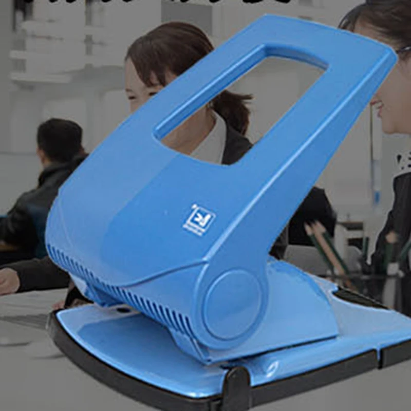 

HUI SHENG Heavy-Duty Paper Hole Puncher 2 Hole Puncher Paper Capacity of 50 Sheets of Paper Particleboard Artwork Blue