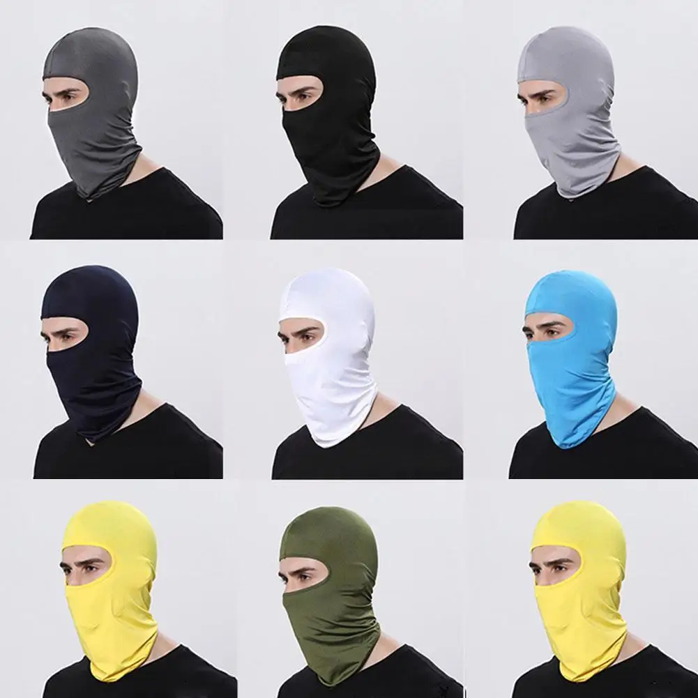 

Motorcycle Face Mask Cycling Balaclava Full Cover Face Thin Hot Hat Ultra UV Summer Ski Protection Mask Sun Balaclava I7Q7