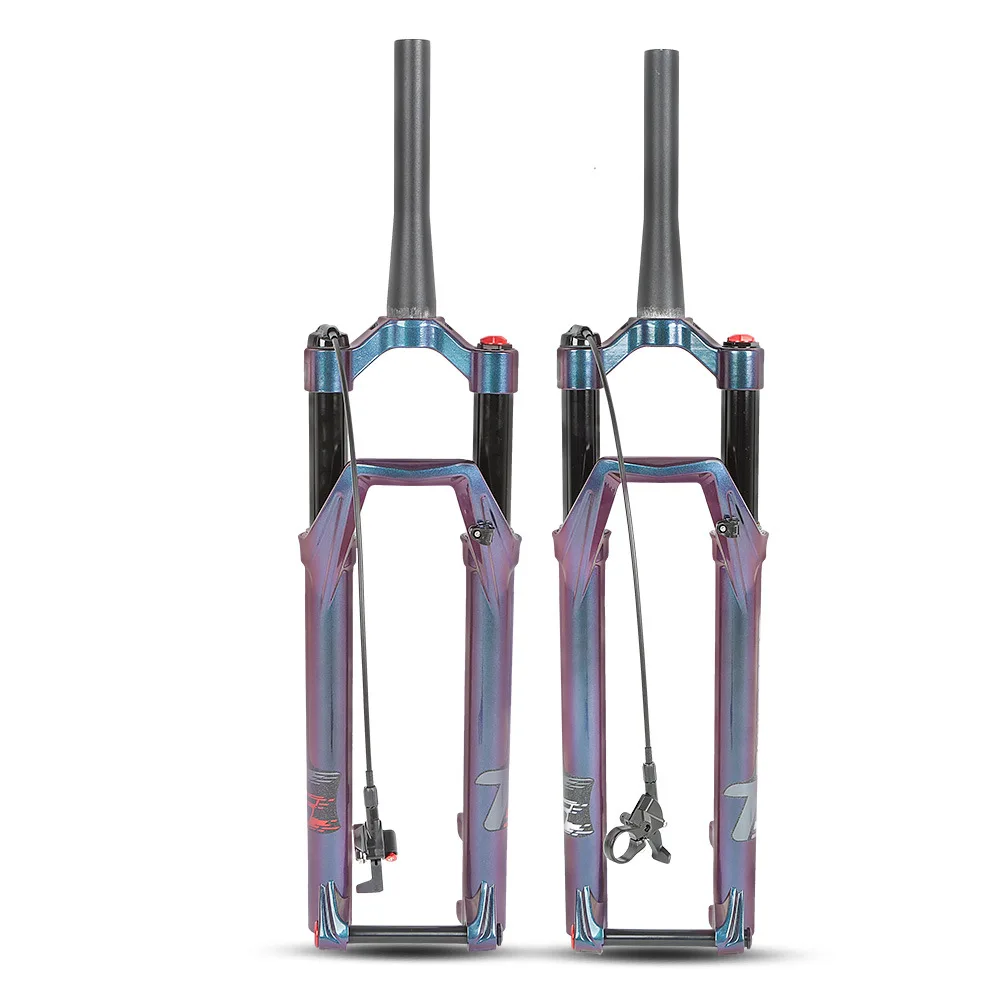 Вилка для горного велосипеда через ось 15*100 мм пневматическая подвеска с