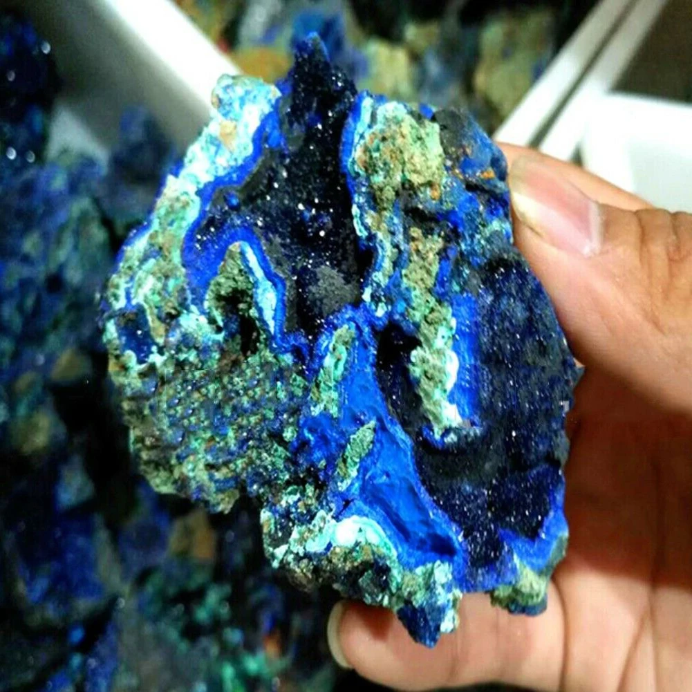 

1PC Natural Azurite Malachite Crystal Pyrite Gem Mineral Specimen Stones Reiki Healing Stone Jewelry Making Home Decoration