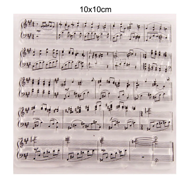 Новинка 2019 прозрачные штампы для музыкальных нот резиновый штамп скрапбукинга