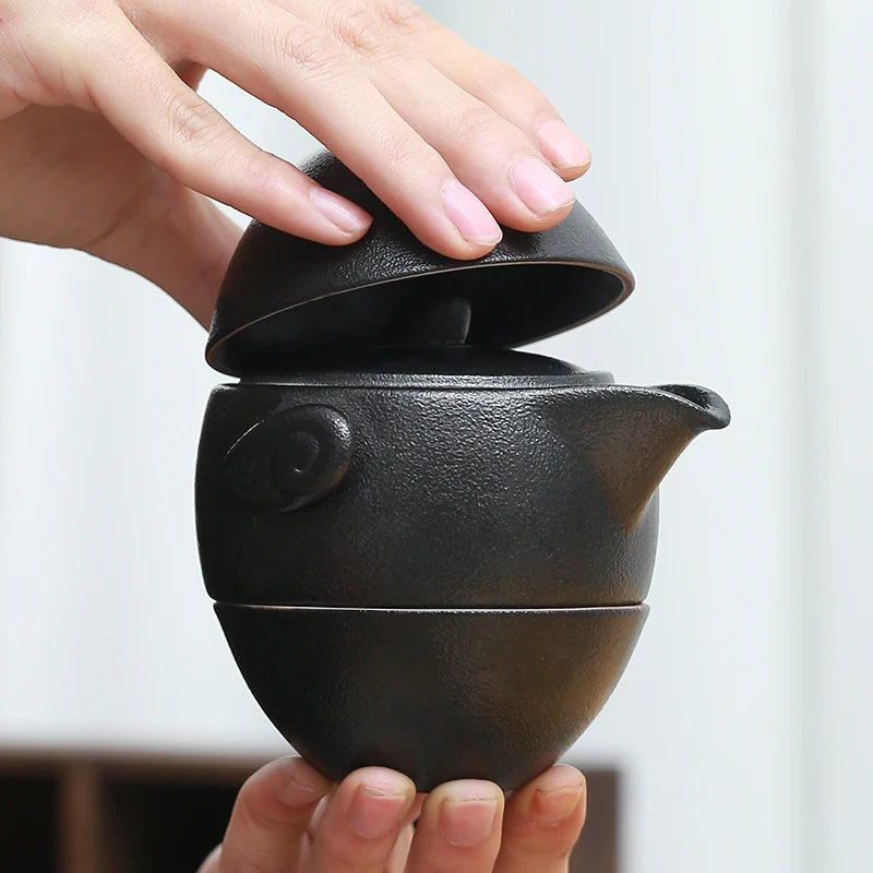 Private Customize Chinese Kung Fu Tea Set Ceramic Portable Teapot Travel Gaiwan Cups of Ceremony Teacup Fine Gift | Дом и сад