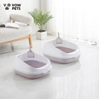 Туалет VOW для домашних животных, поднос для туалета, против брызг, для кошек, собак, с ложкой
