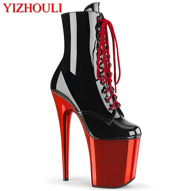 8 дюймов пикантные рыцарские ботильоны модельные высокие каблуки