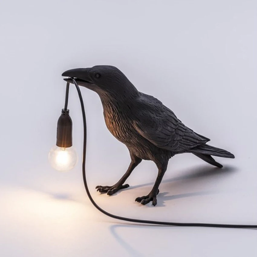 

Bird Wall Lamp Table Lamp Art Deco Lamp Modern Resin Crow Desk Lamp for Indoor Living Room Light