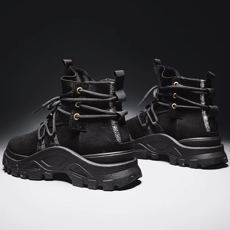 Мужские уличные кроссовки из хлопчатобумажной ткани на шнуровке походная обувь