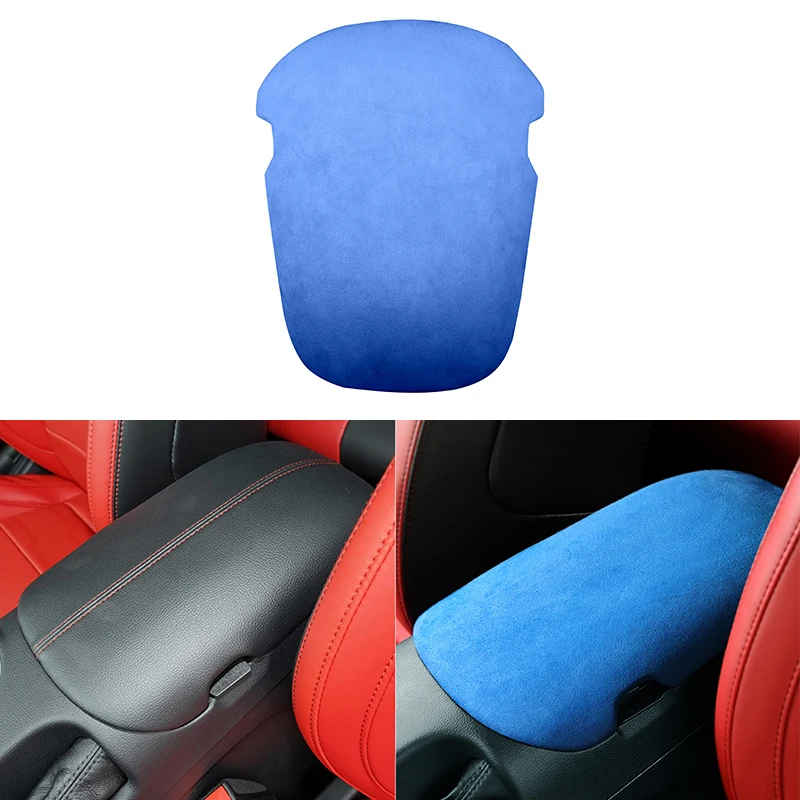 

Real Alcantara Wrap For Ford Mustang 2015-2020 Car Armrest Box Panel Sticker Trim Cover Mouldings Auto Interior Accessories