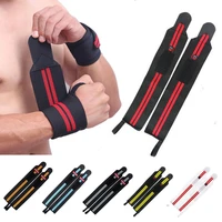 1pcs power weight lifting hand wrap support gym training bar wristband fitness padded wrist thumb brace strap wrist band