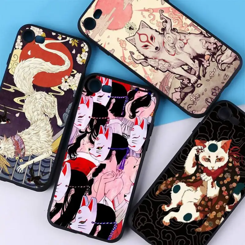 

YNDFCNB Japanese Style Anime Fox Phone Case for iPhone 11 12 pro XS MAX 8 7 6 6S Plus X 5S SE 2020 XR cover