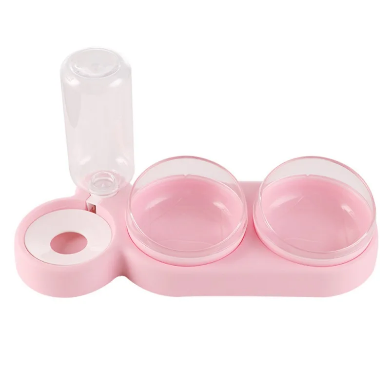 

Pet Dog Cat Automatic Feeder Bowl for Dogs Drinking Water Bottle Kitten Bowls Slow Food Feeding Container Supplies