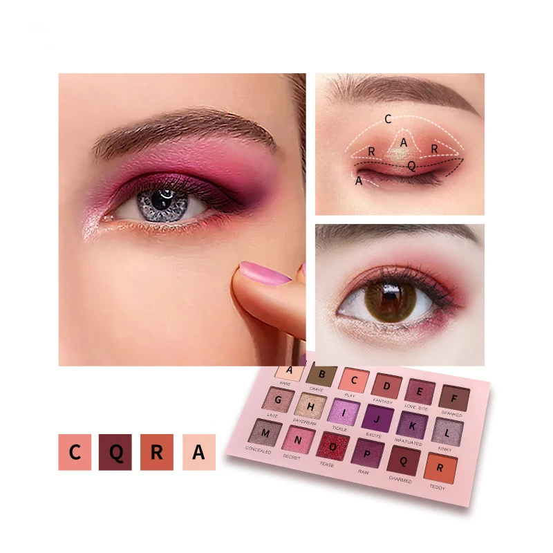 18 цветов блестящие тени для век палитра макияжа матовые мерцающий и Сияющий