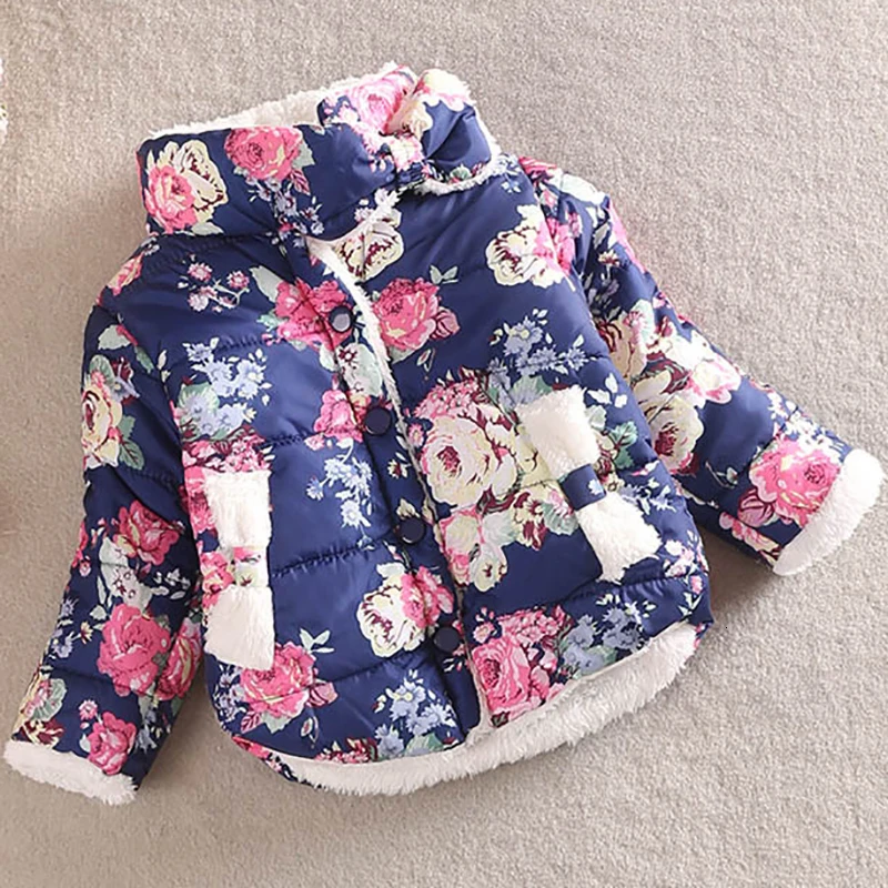 Пальто для девочек детская одежда зимнее Новое плотное плюшевое хлопковое