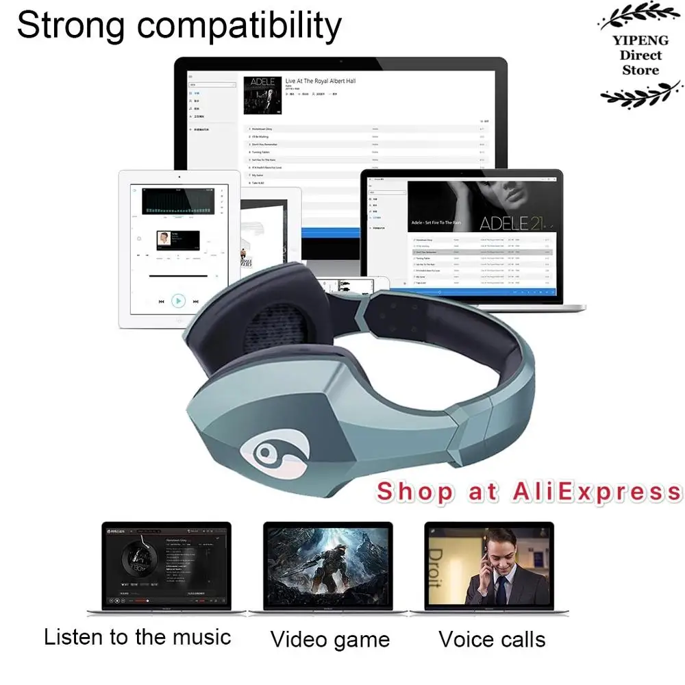 Беспроводные Bluetooth-наушники KINGSTAR поддержка Micro SD/TF-карт FM-радио микрофона и