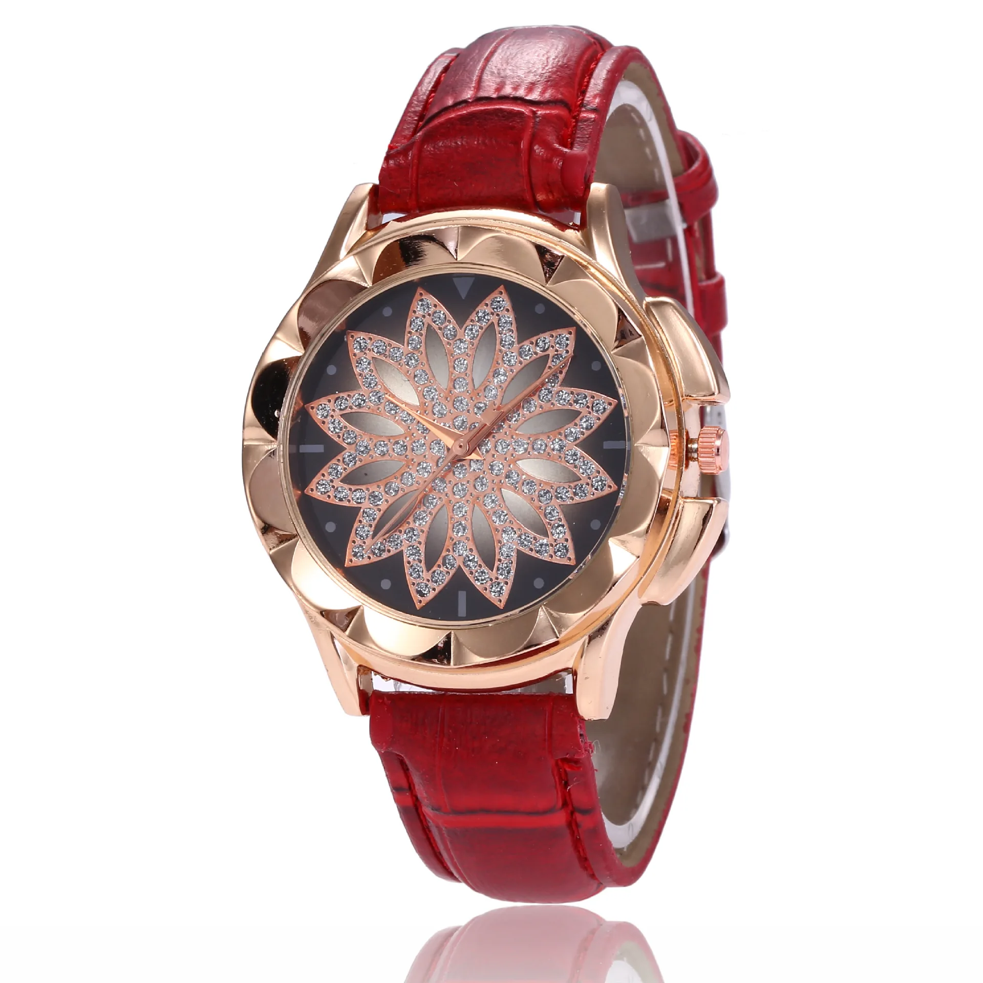 Часы наручные женские кварцевые со стразами роскошный комплект с браслетом