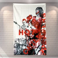 rock and roll band singer music retro flag banner poster canvas wall sticker tapestry print art party music festival wall decor