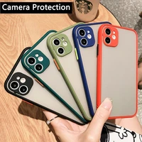 camera protection bumper phone cases for samsung galaxy note 8 9 10 plus note 20 ultra matte translucent shockproof back cover