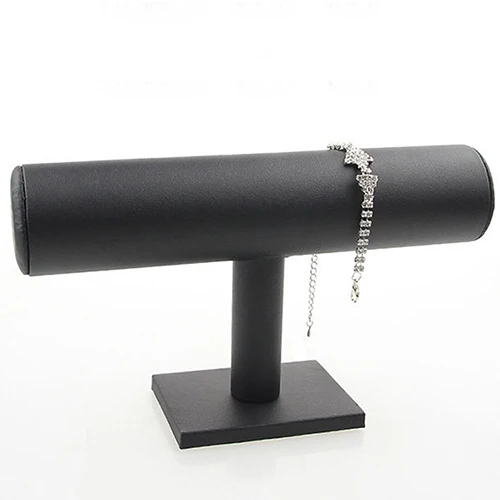 Velvet Leather T-Bar Jewelry Display Stand Bracelet Watch Holder Rack Soft to Touch | Дом и сад