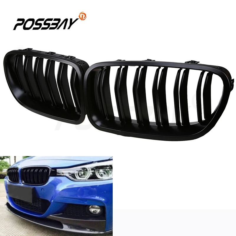 

Передняя Центральная решетка для BMW 5-Series F10 седан 2010-2016, двойная солевая матовая черная Высококачественная Автомобильная решетка