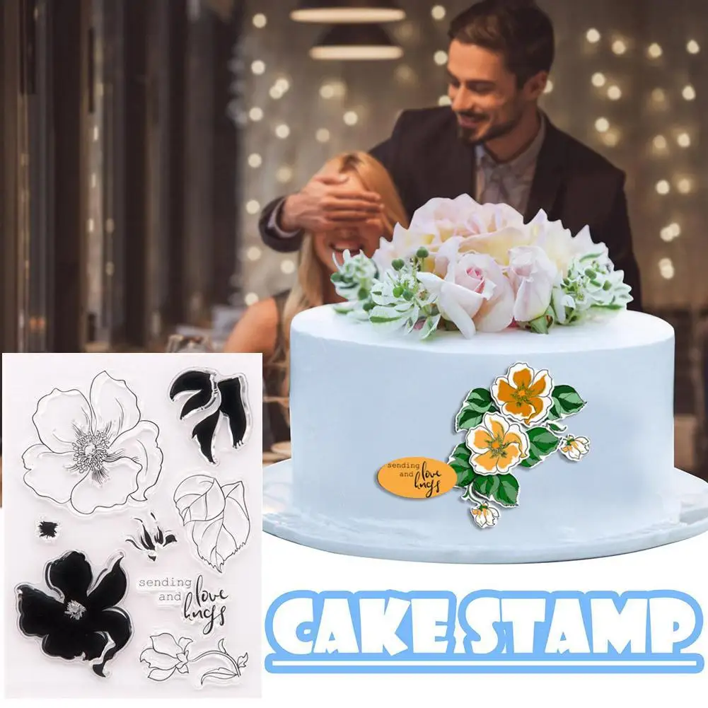 

Spring Flowers Transparent Seal Clear Stamps Cutting Dies Roller Stamps DIY Scrapbook Embossing Album / Card Production