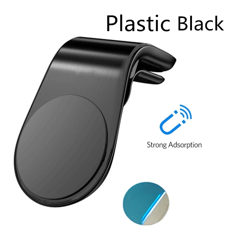 Plastic Black Rock металлический магнитный автомобильный держатель для телефона универсальный магнит для iPhone XS MAX X 8 7 6 Plus Xiaomi samsung 360 градусов крепление на вентиляционное отверстие - Цвет: Plastic Black