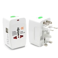 1pc abs universal worldwide travel adapter plug all in one ac power converters international charger dual 2 usb ports