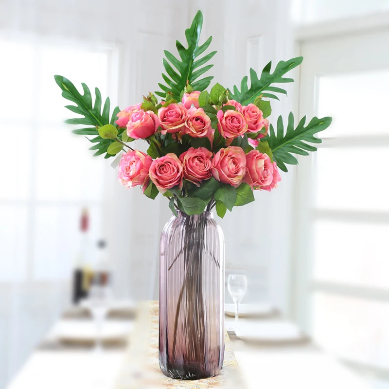 1 шт. пластиковые искусственные листья пальмы | Дом и сад