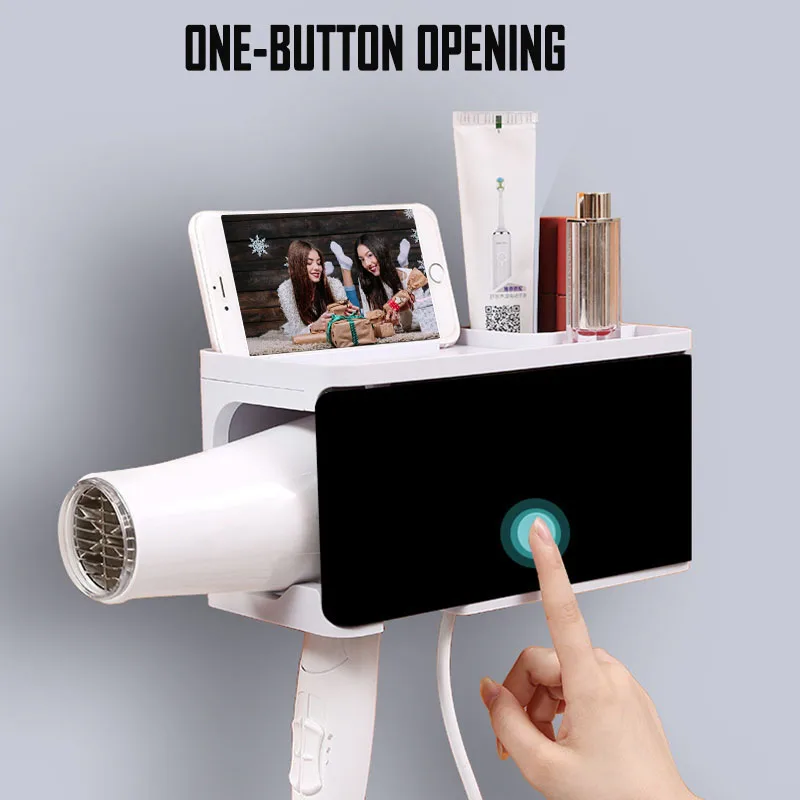 Настенная полка для ванной комнаты стеллаж хранения органайзер - Цена: 