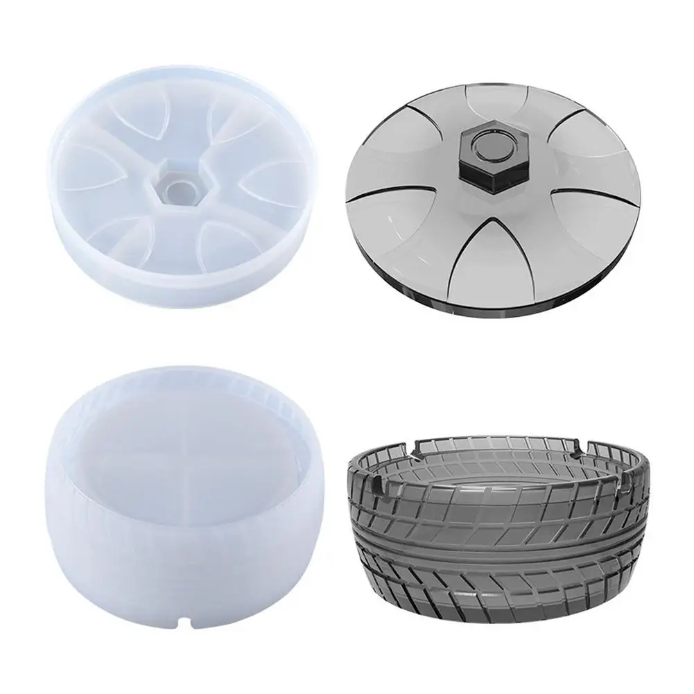

Resin Mold Handcraft Silicone Resin Round Ashtray Making Mold DIY Ashtray Making Ashtray Mold Easy To Demold Household