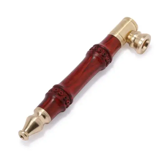 

Red sandalwood pure wood carving cigarette smoking pipe holder filter all solid wood fine tobacco smoke pipe