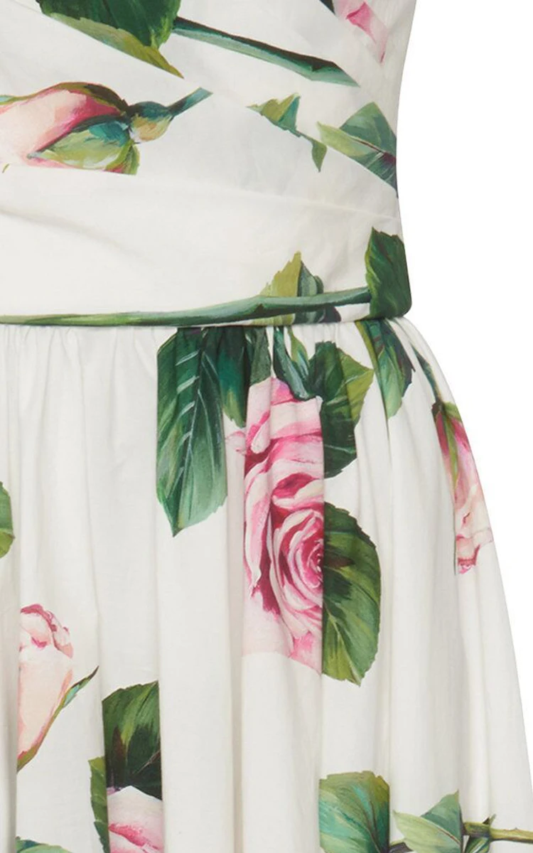 

Luxury Design Strapless Dress Fashion Rose Print Tube Top Evening Dress 2021 Sexy Slimming Temperament Midi Dress Summer New