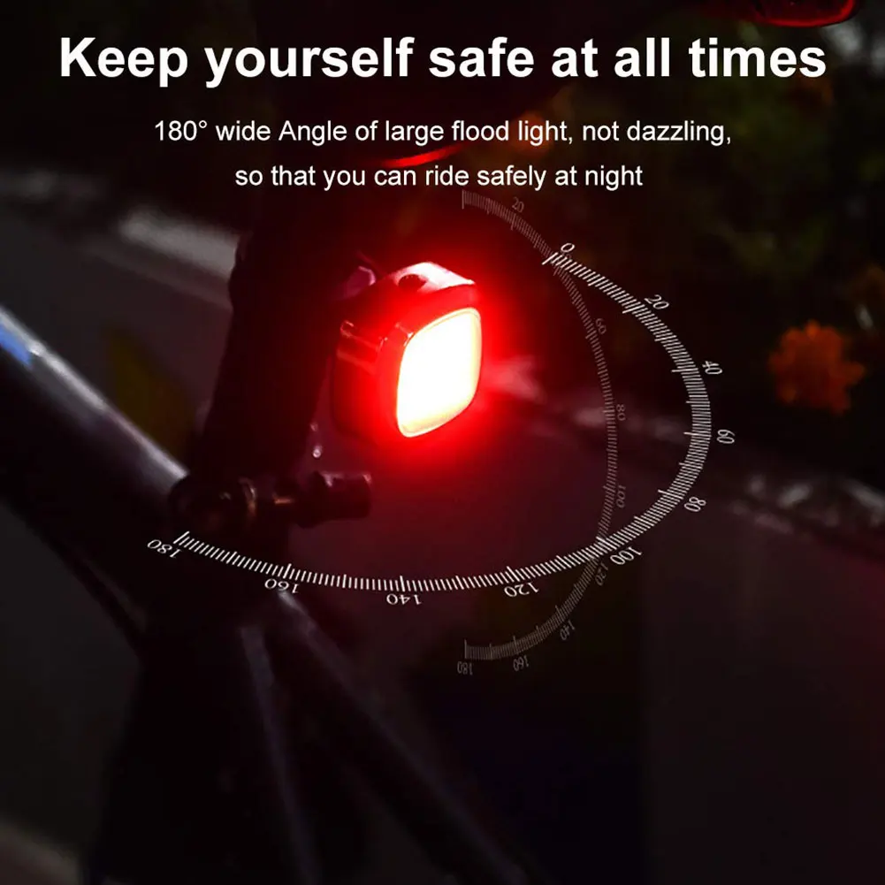 

Bicycle USB Smart Sensor Tail Light Rechargeable Brake 16 COB lamp Bike Safety Warning Light for Most Bikes ABS More Durable
