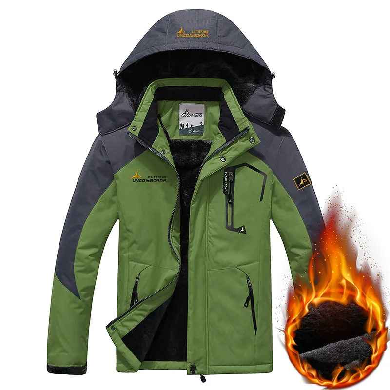 Grass Green Jacket TWTOPSE Для мужчин катание на сноуборде и лыжах куртка зима Водонепроницаемый Спорт на открытом воздухе теплое, для катания на велосипеде, для рыбалки, с защитой от ветра Пеший Туризм Кемпинг флисовой куртки пальто для активных видов спорта вне помещений - Цвет: Grass Green Jacket