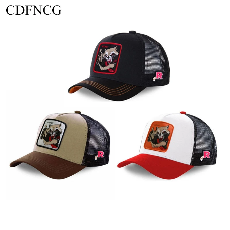 2019 летние стражи Галактики Snapback поп вышивка ракета дышащая бейсбольная кепка