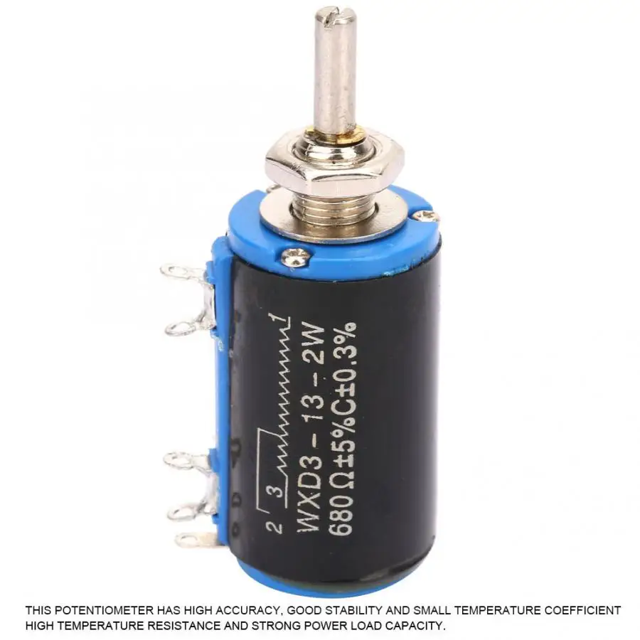 Высокоточный Регулируемый резистивный проволочный потенциометр 2 Вт
