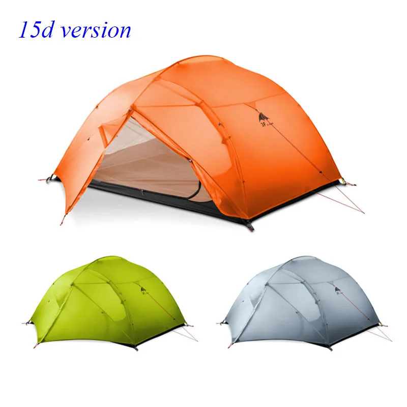3F Gear 15d silnylon 210T pu с покрытием 3 сезона/4 сезона для человек двухслойная палатка