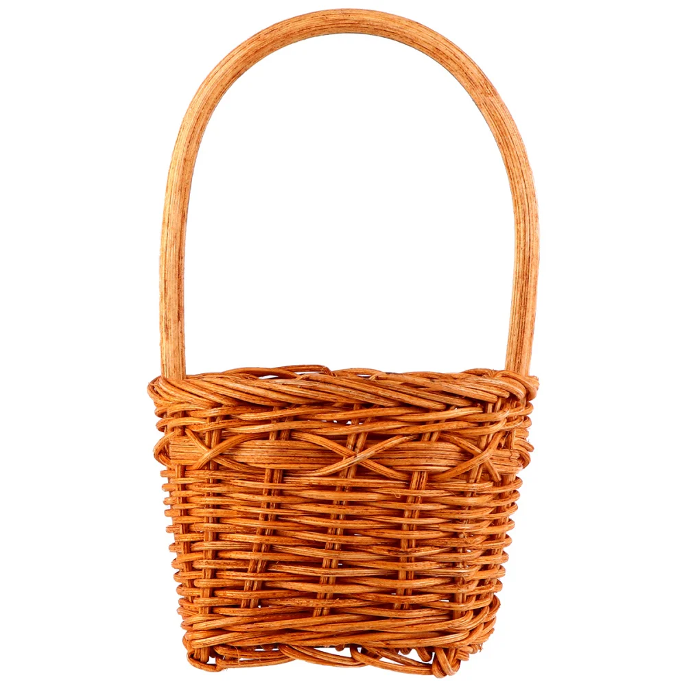 1 шт. квадратный Плетеный цветочный горшок из ротанга Мини Цветочная корзина для