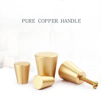 solid pure copper furniture handle european drawer clothes shoes wine cabinet door small handle simple single hole furniture h