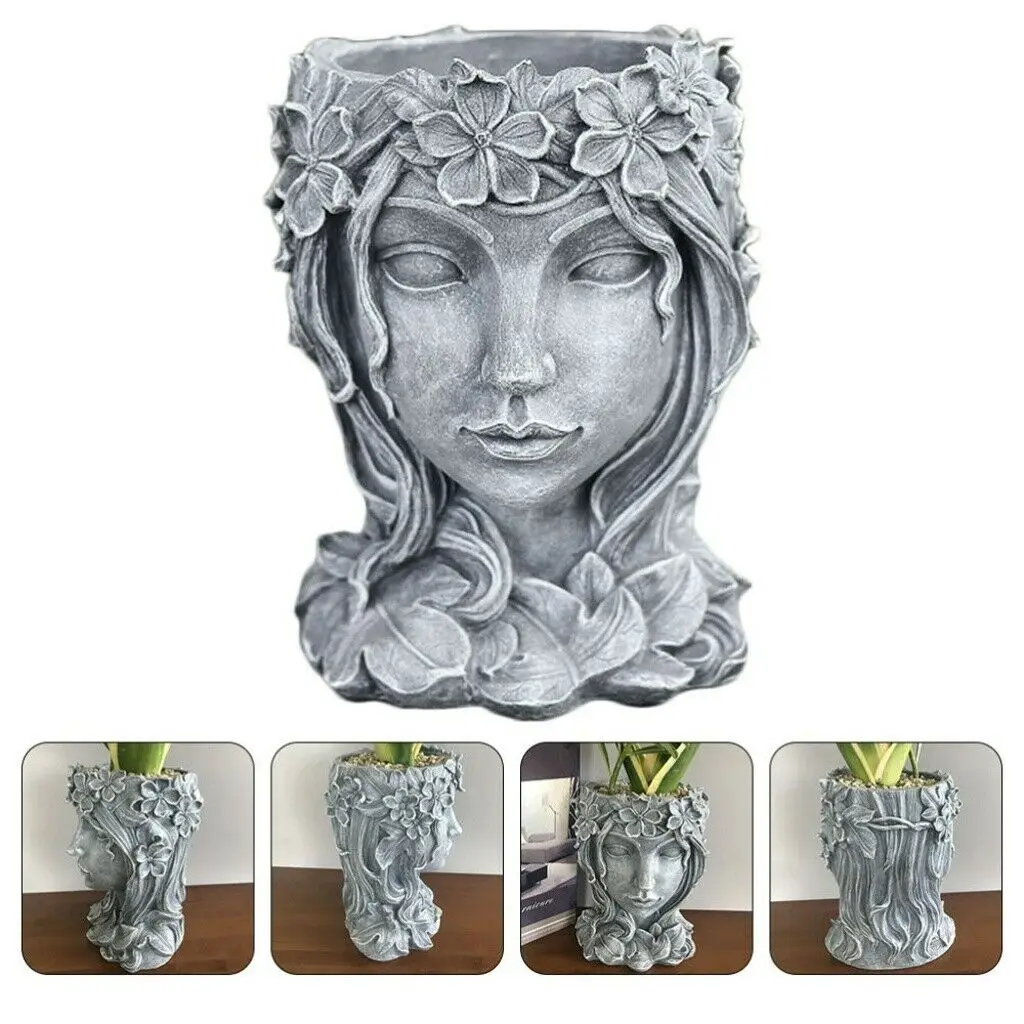 

Girl Shape Planter Girl Flowerpot Succulent Flower Pot Garden Planter Decor A1