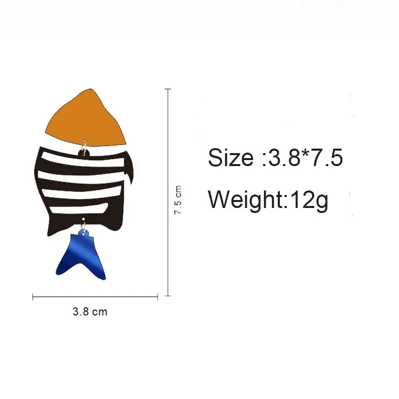 

Tropical Fish Drop Earrings Animal Acrylic Dangle Earings Fashion Korean Jewelry Mom Sister Gifts 2021 boucle doreille